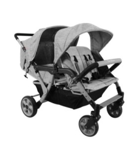 Poussette 4 places Lidoo City H4E Full Grey