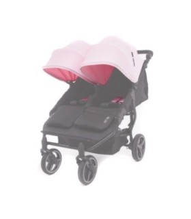Canopy Dolly Pink Poussette Double Baby Monsters Easy Twin 3S