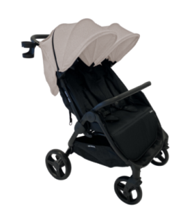 Poussette Double Compacte Baby Monsters Happy Twin - Stone