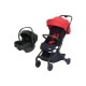 Poussette combinée Lidoo One Rouge + coque avionaut Cosmo Smart Black