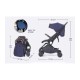 Poussette compacte Lidoo One Bleue