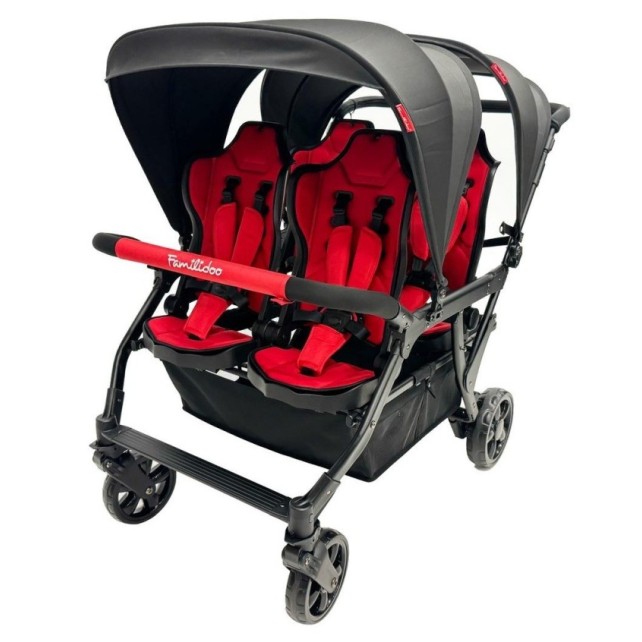 Poussette 4 places Assises Réversibles DSP4 Red