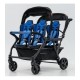 Poussette 4 places Assises Réversibles DSP4 Blue