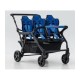 Poussette 4 places Assises Réversibles DSP4 Blue