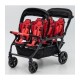 Poussette 6 places Assises Réversibles DSP6 Red