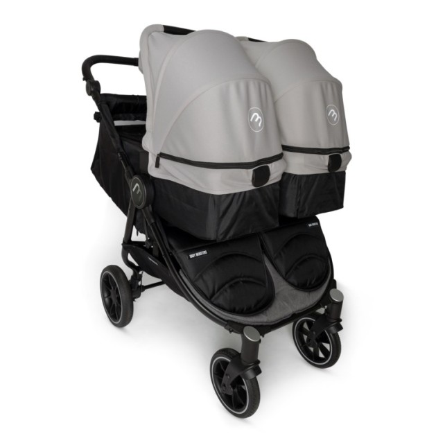 Poussette Double Baby Monsters Easy Twin 4 + 2 nacelles - Stone 