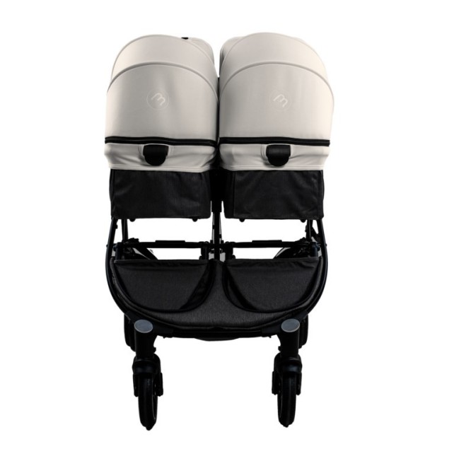 Poussette Double Baby Monsters Easy Twin 4 + 2 nacelles - Stone 