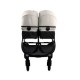 Poussette Double Baby Monsters Easy Twin 4 + 2 nacelles - Stone 
