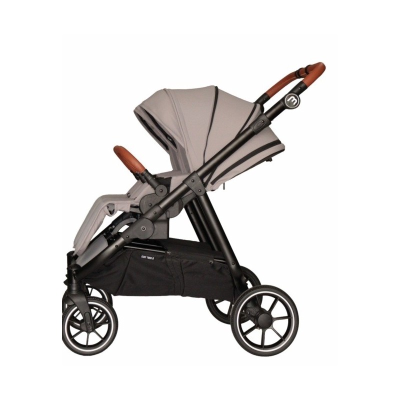 Poussette Double Baby Monsters Easy Twin 5 - River Grey