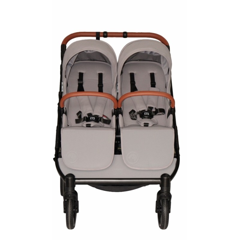 Poussette Double Baby Monsters Easy Twin 5 - River Grey
