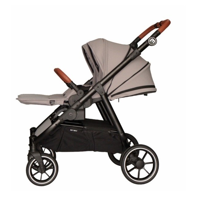 Poussette Double Baby Monsters Easy Twin 5 - River Grey