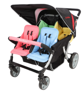Poussette quadruple Familidoo Lidoo Star DJ04FRL+